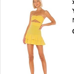 NWT - NBD x Naven Lauren Dress; Yellow Canary; size XS